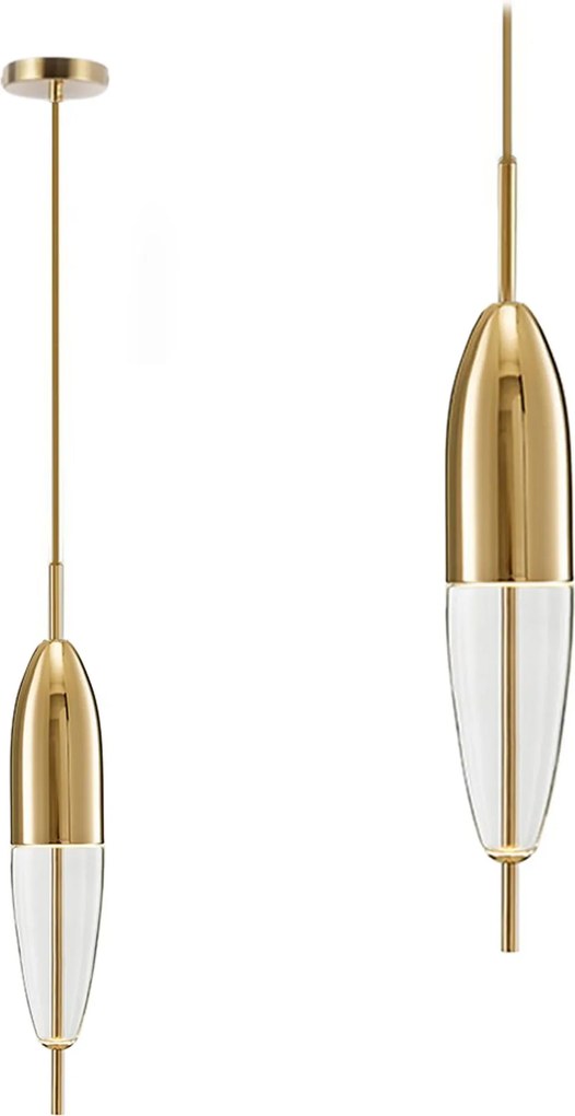 Toolight Toolight, LED závesné svietidlo, APP310-1CP, zlatá, OSW-08553