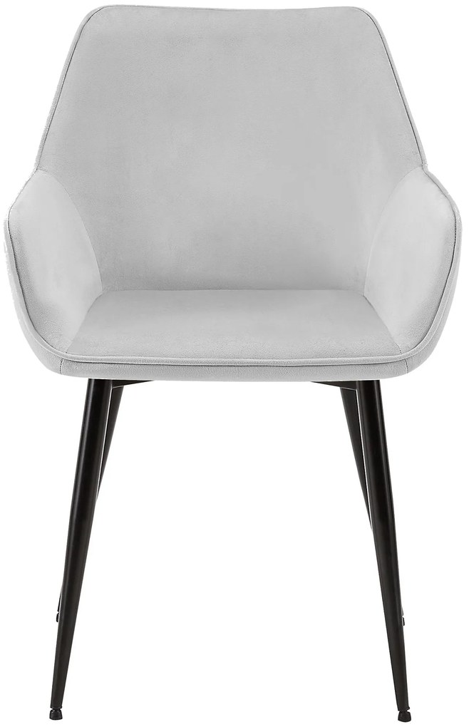 Jedálenská stolička Luena zamat - svetlosivá