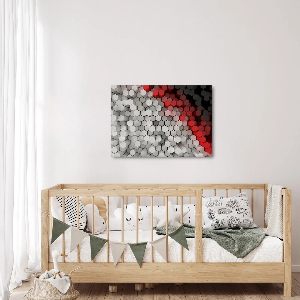 Obraz - 3D hexagóny (70x50 cm)