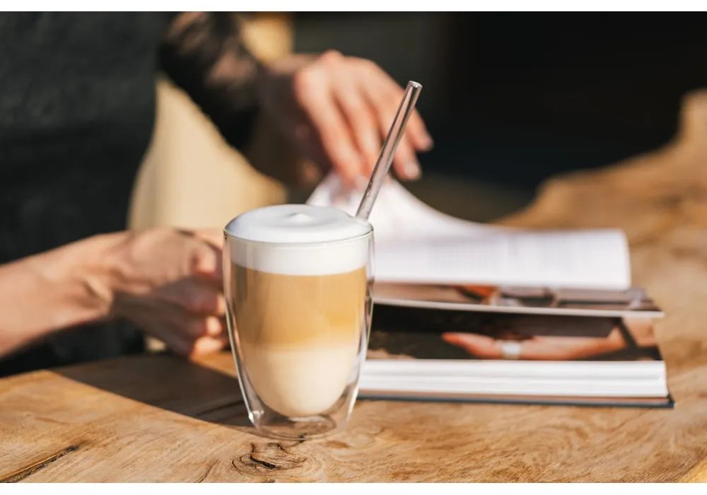 Dvojstenné/na latte sklenené hrnčeky v súprave 6 ks 350 ml – Vialli Design