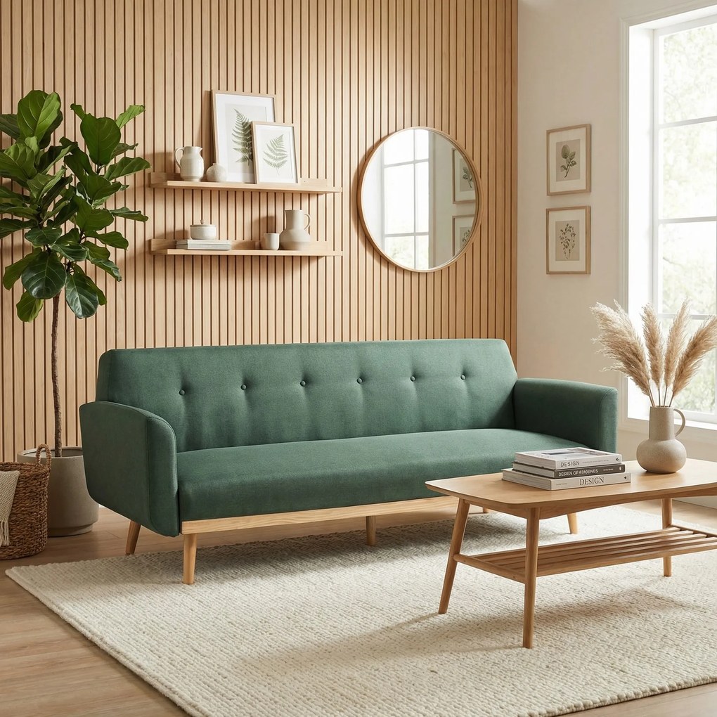 Látková pohovka SOFIA, zelená