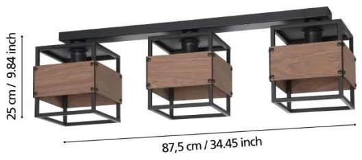 Eglo 43804 - Stropné svietidlo EVESHAM 3xE27/40W/230V