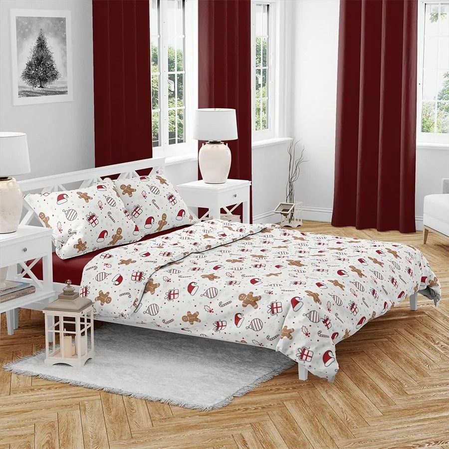 Bavlnené obliečky GINGER JOY biele Rozmer obliečky: 70 x 90 cm | 140 x 200 cm