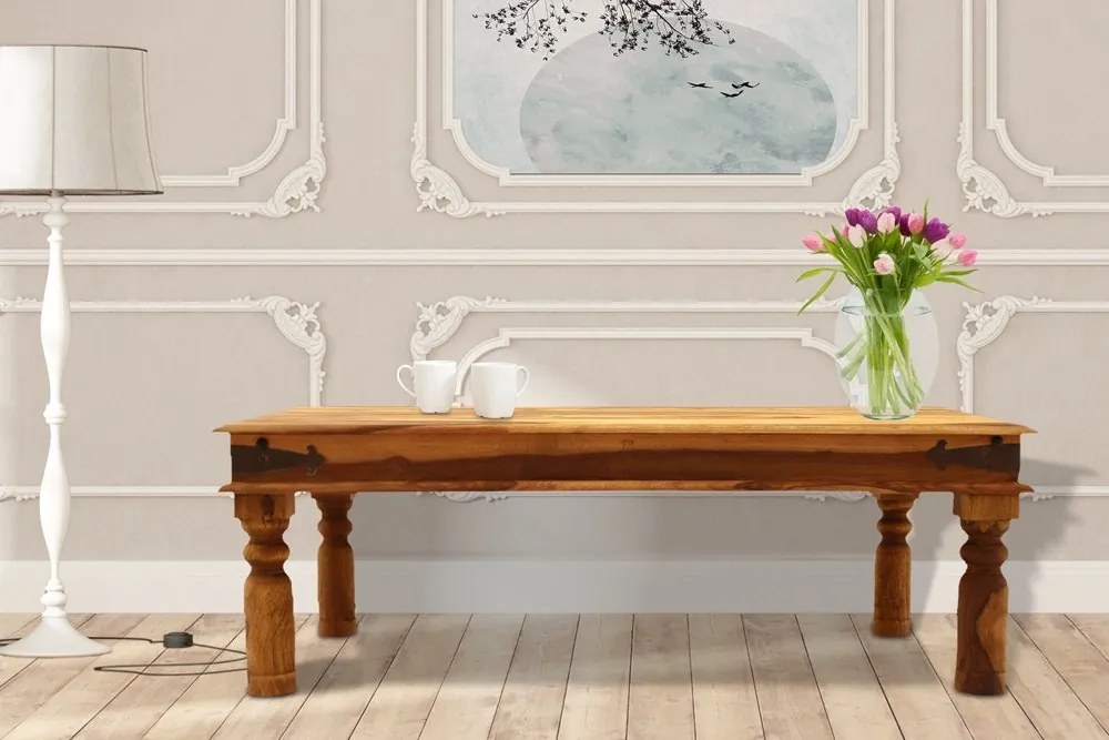 furniture-nabytek.cz - Rustikálny konferenčný stôl z dreva palisandr 110x40x60