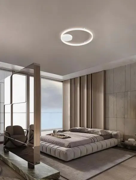 LED stmievateľné biele dizajnové stropné svietidlo Hedra 60