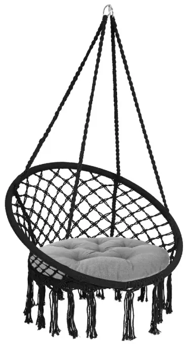 Závesné kreslo BOHO 490129A čierne