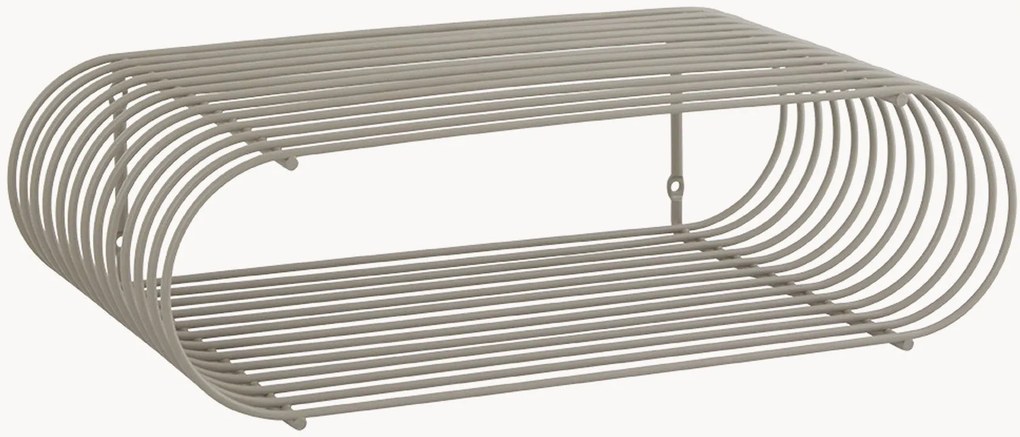 Kovová nástenná polica Curva, Š 40 cm