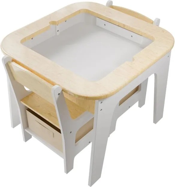 Detský stôl a stoličky s úložným priestorom a doskou