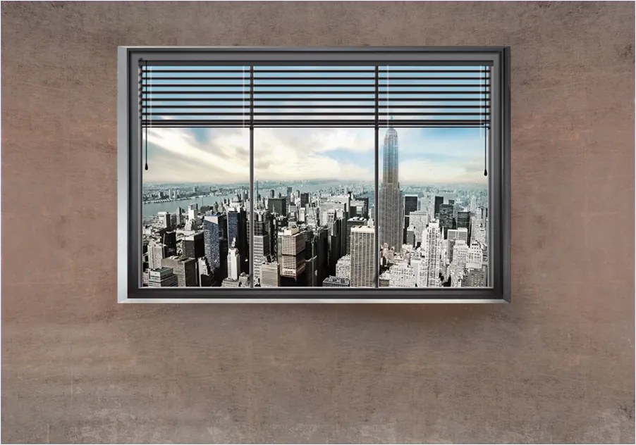 Fototapeta - New York okno 250x175 + zadarmo lepidlo