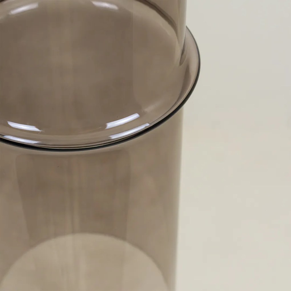 Závesné svietidlo Bato, 1x svetlohnedé sklenené tienidlo, b