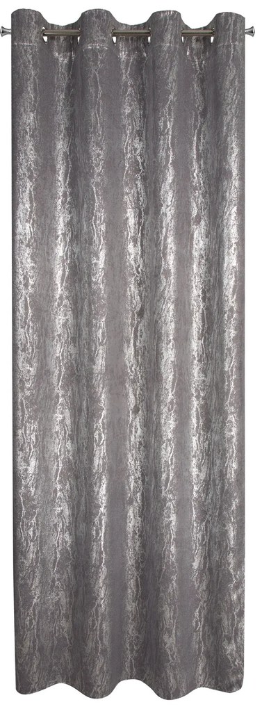 ZATEMŇOVACÍ ZÁVES NA KRÚŽKOCH ELISE 140X250 CM SIVÁ