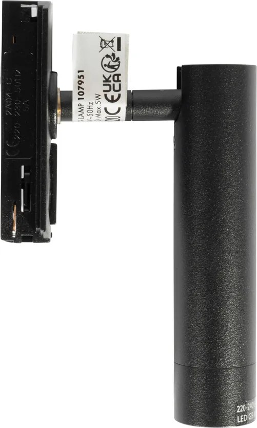 Moderné čierne bodové svetlo pre 1-fázový koľajnicový systém - Iconic Ivy