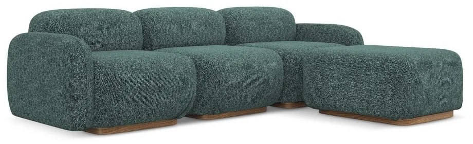 Tyrkysovomodrá modulárna rohová pohovka (variabilná) Ailani – Makamii