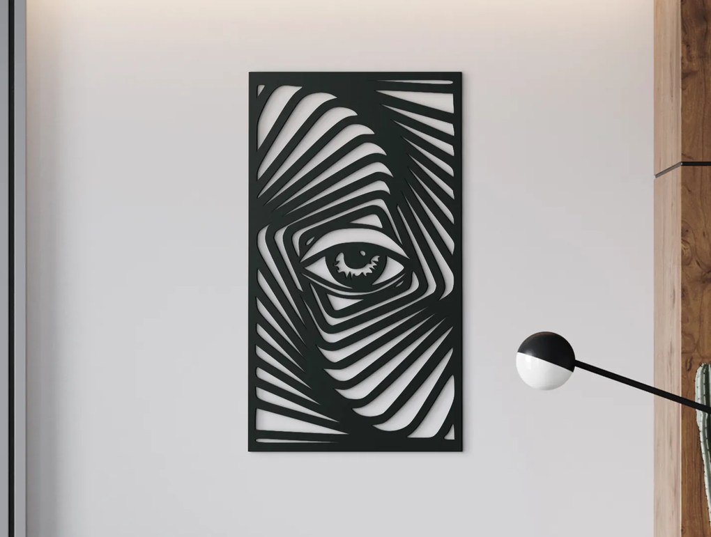drevko Drevený obraz na stenu Zebrie oko Rozmer obrazu: 44,5 x 25 cm, Farba dekorácie: Čierna