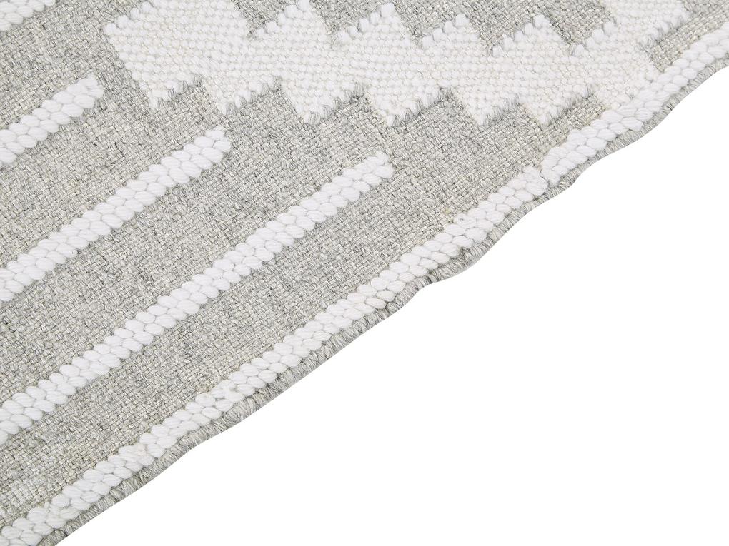 Vonkajší koberec 80 x 150 cm sivá/biela TABIAT Beliani