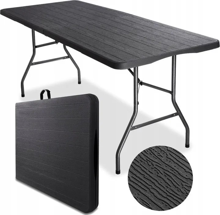 Cateringový stôl CATERON 70x180 cm, hnedý