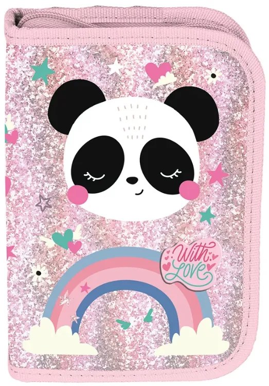 Školský set Panda With Love – 5-dielna súprava s taškou, peračníkom, vreckom a doplnkami