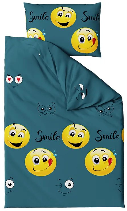Bavlnené obliečky SMILE zelené