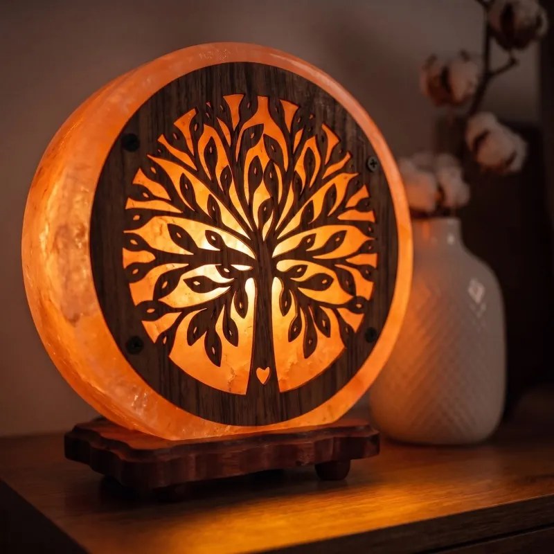 Soľná lampa okrúhly strom 5,2 kg