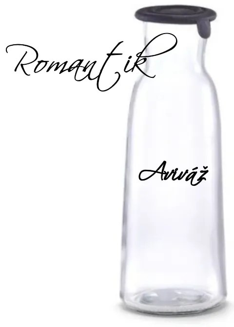 Zeller Present Sklenená fľaša na mlieko / olej / aviváž s čiernym silikónovým viečkom, 1 l