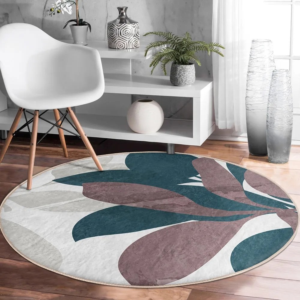 Prateľný okrúhly koberec vhodný pre robotické vysávače ø 120 cm Comfort – Mila Home
