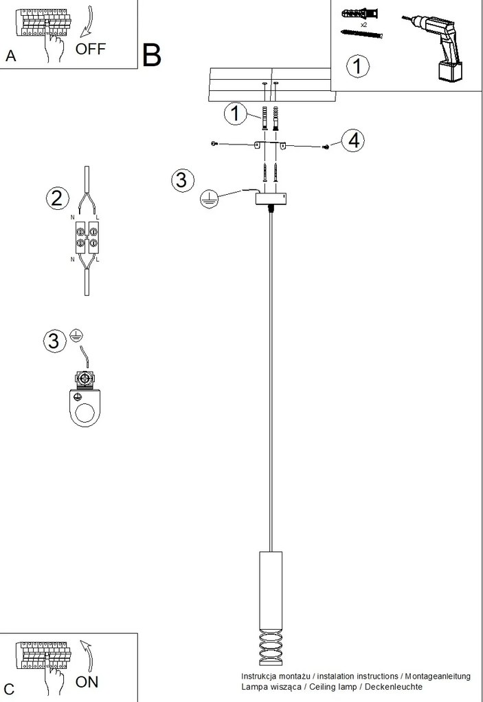 Závesné svietidlo Lami, 1x biele kovové tienidlo