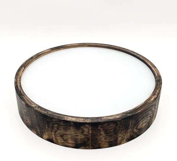 Stropné svietidlo OAK SMOKY 2xE27/15W/230V, pr. 37,5 cm, dub/tmavohnedá