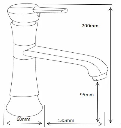 Umývadlová batéria Mexen Rose 200 mm zlatá