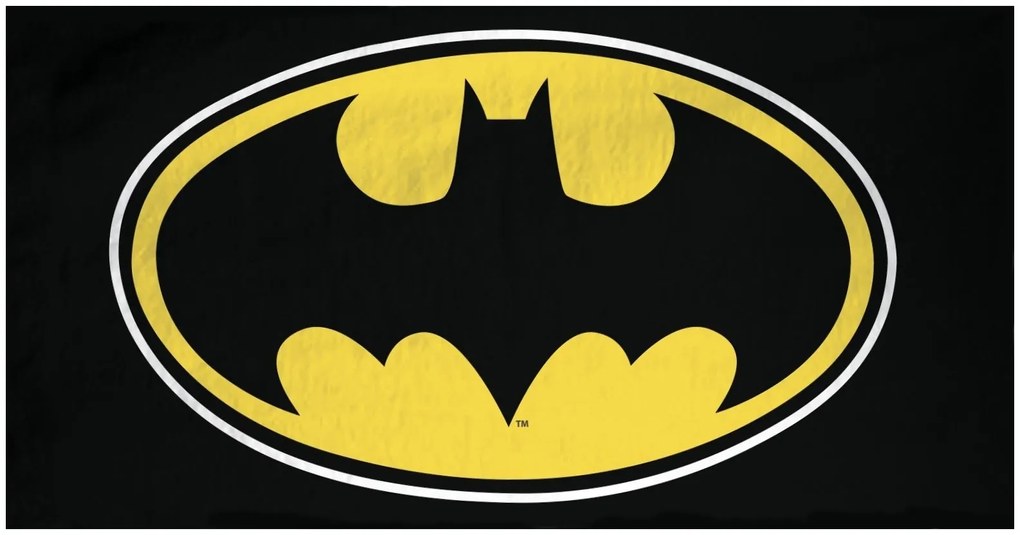 Bavlnená plážová osuška Batman - motív Logo - 100% bavlna - 70 x 140 cm