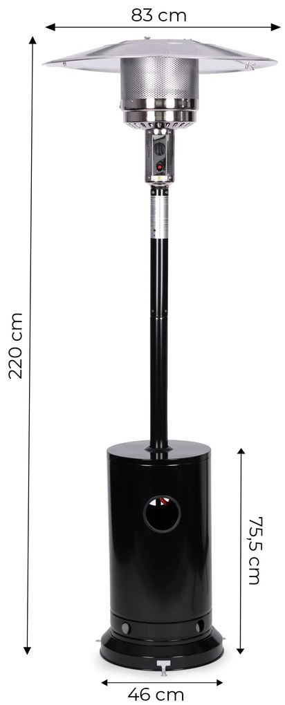 MultiGarden Vonkajší plynový ohrievač 13 kW sklenený MultiGarden