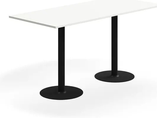 Barový stôl ALVA, 1800x800x900 mm, HPL, čierna/biela