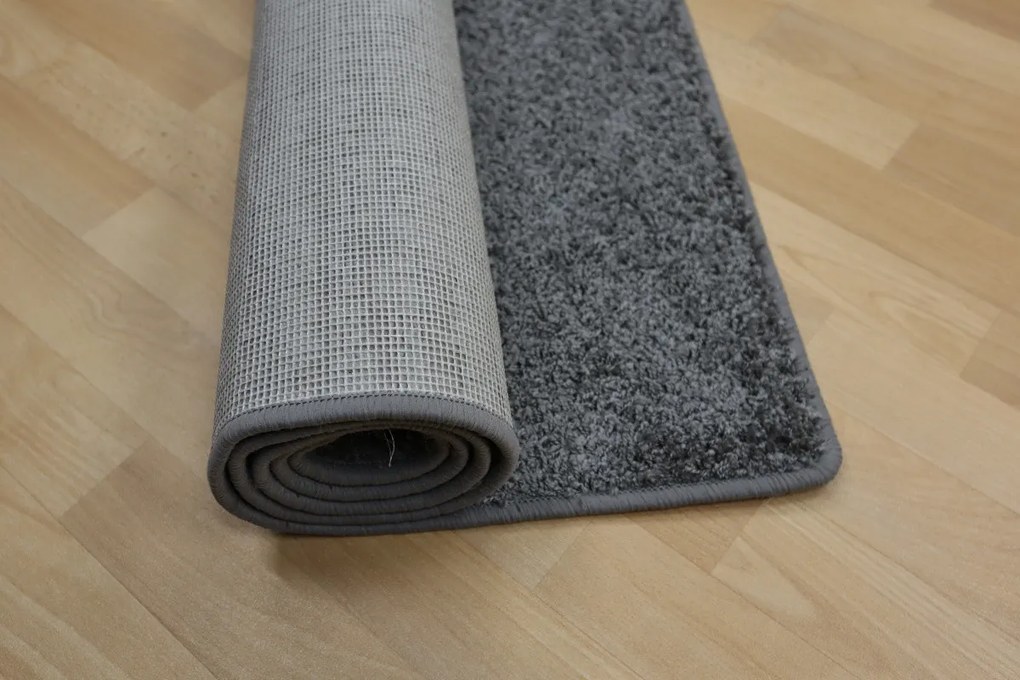 Vopi, Behúň na mieru Color Shaggy šedý, šíre 40 cm, šedá, obývacia izba