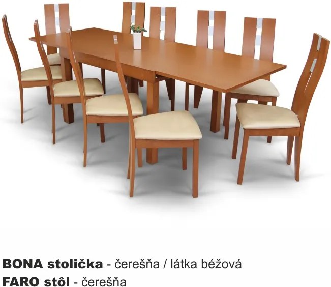 Rozkladací jedálenský stôl Faro - čerešňa