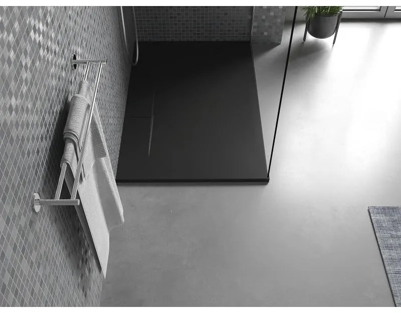 Mexen Egon, SMC obdĺžniková sprchová vanička 150 x 90 cm, čierna, 4R709015