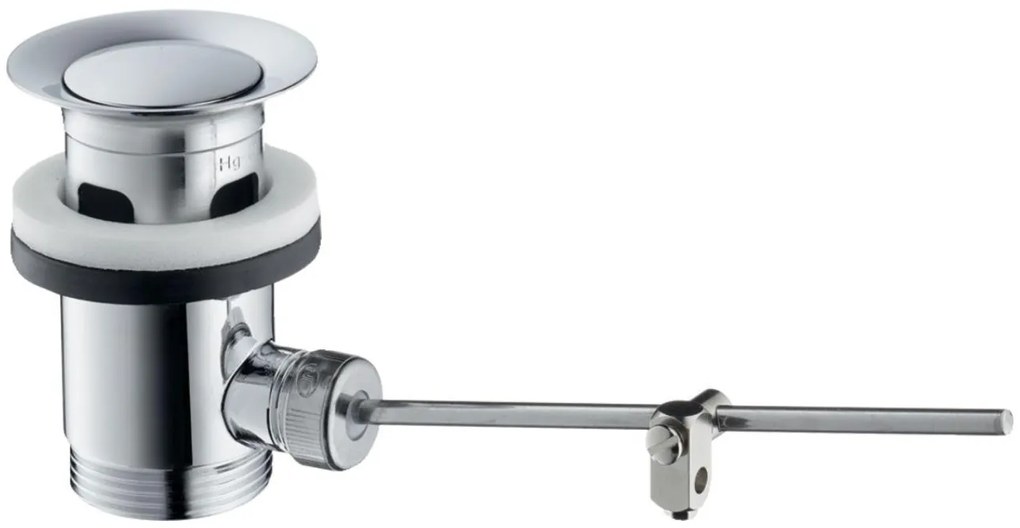 Hansgrohe Odtokové súpravy, odtoková súprava s ťahadlom na umývadlové a bidetové batérie, chrómová, HAN-94139000