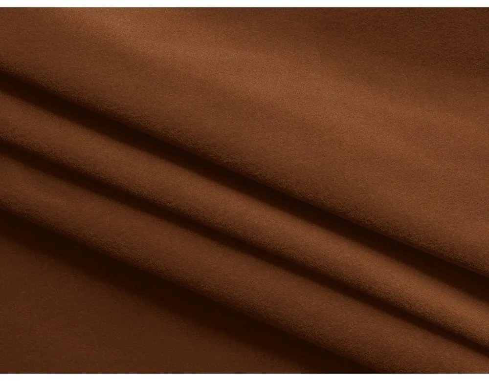 Terakotová zamatová rozkladacia/s úložným priestorom pohovka 225 cm Hula – Makamii