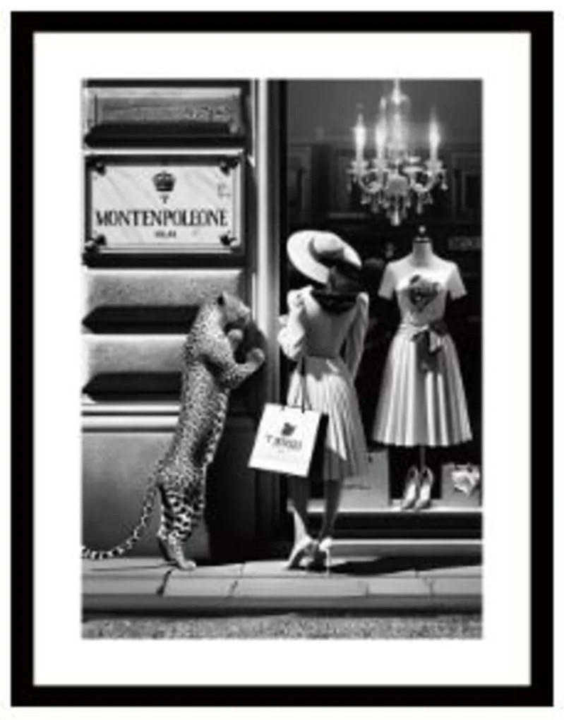 Window shopping obraz v ráme 80x120 cm