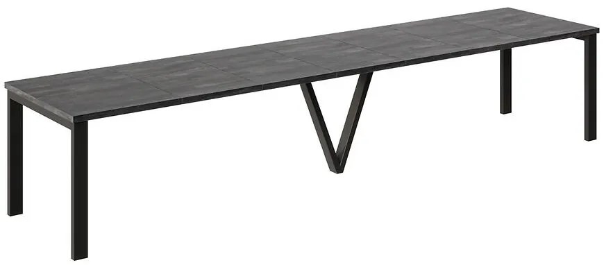 Rozkladací stôl 130-405 cm Titan čierny betón