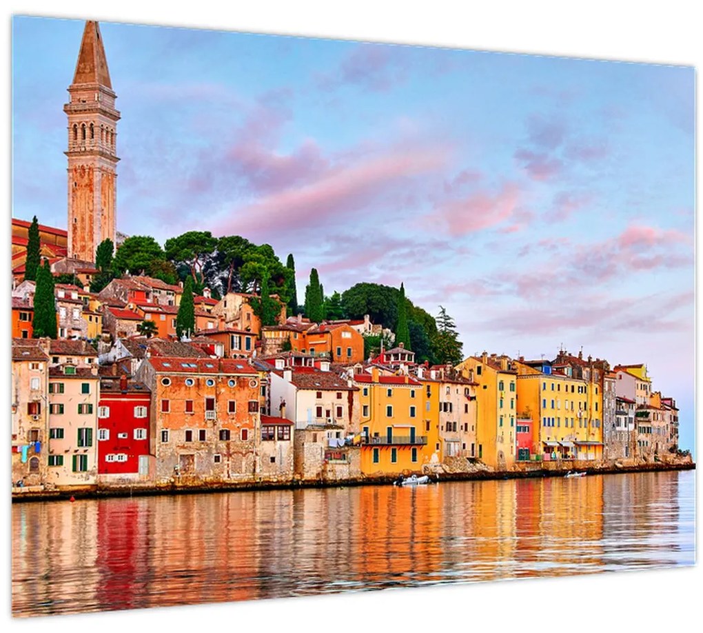 Sklenený obraz - Rovinj, Chorvátsko (70x50 cm)