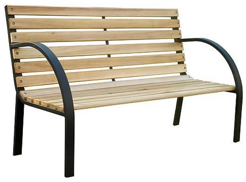 Drevená záhradná lavička EVERILD | 125x55x75 cm