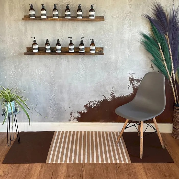 Koberec behúň pruhovaný 70x170cm hnedý