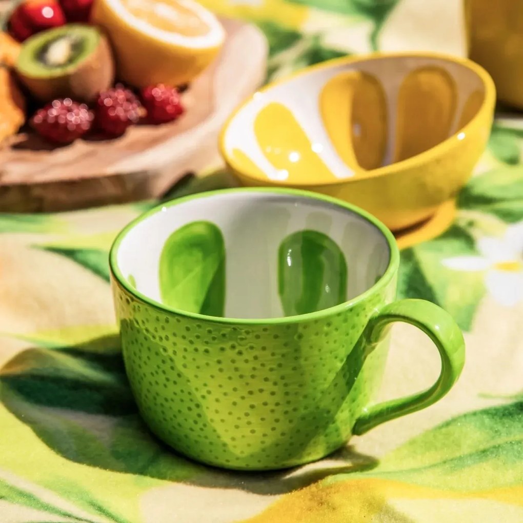 Altom Súprava keramických jumbo hrnčekov Tropicana limetka 470 ml, 2 ks