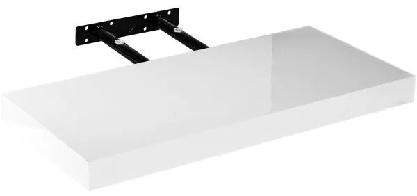 Stilista nástenná polica Volato, 80 cm, lesklá biela