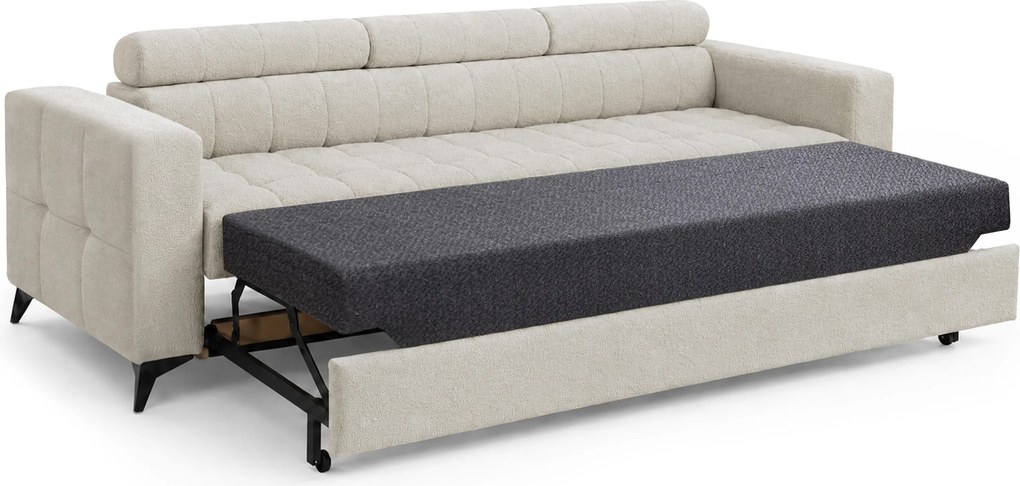 Sofa Nardo s funkciou spania - svetlý béžový šenil Vibe 06