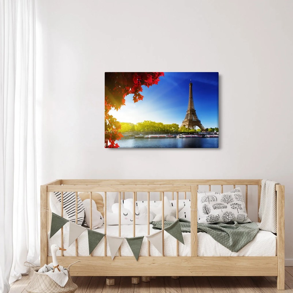 Obraz - jeseň v Paríži (90x60 cm)