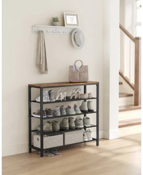 Botník DAVOR hnedý/čierny