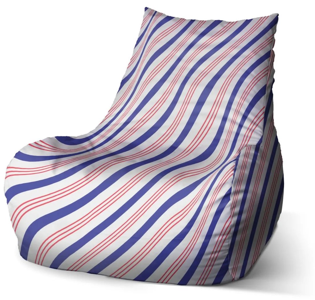 Sablio Sedací vak Bean Psík s kosťou - 100 x 90 x 45 cm