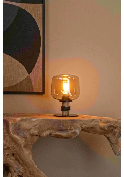 Lucide 45508/01/62 - Stolná lampa ILONA 1xE27/40W/230V čierna/béžová