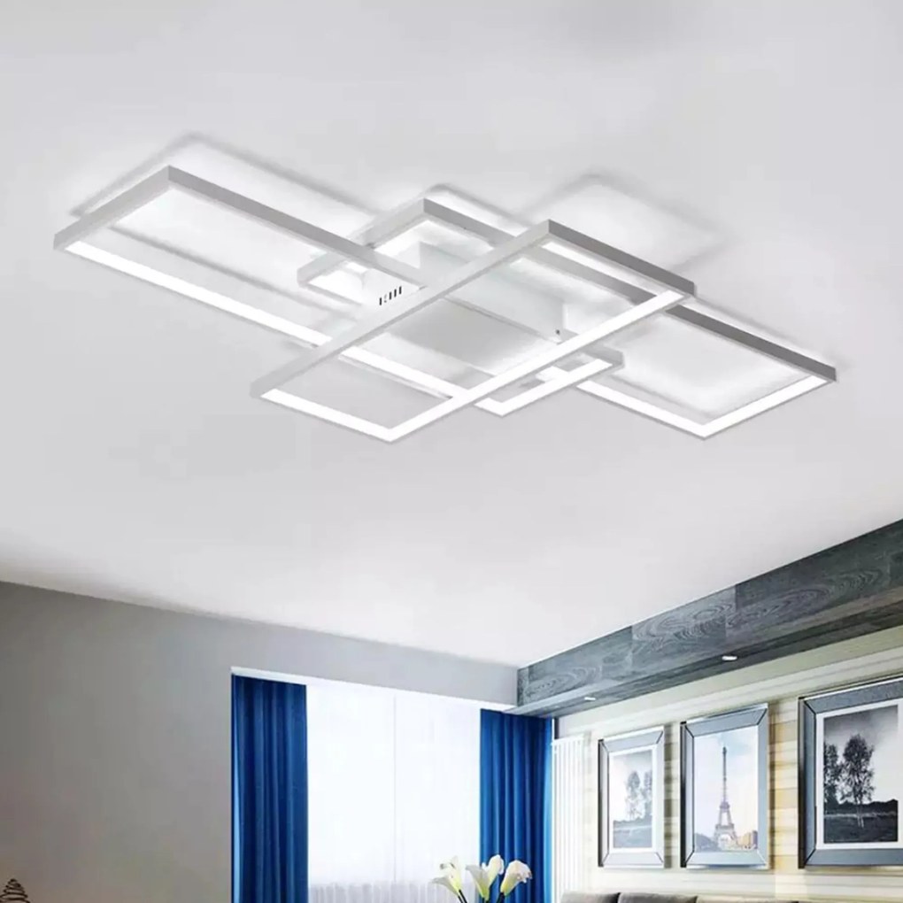 Toolight - LED stropné svietidlo + diaľkové ovládanie APP385-CP, chrómová, OSW-07860