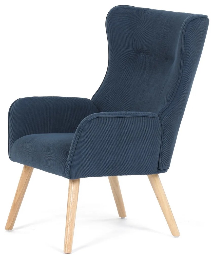 Kreslo ušiak BLUE2, modrá